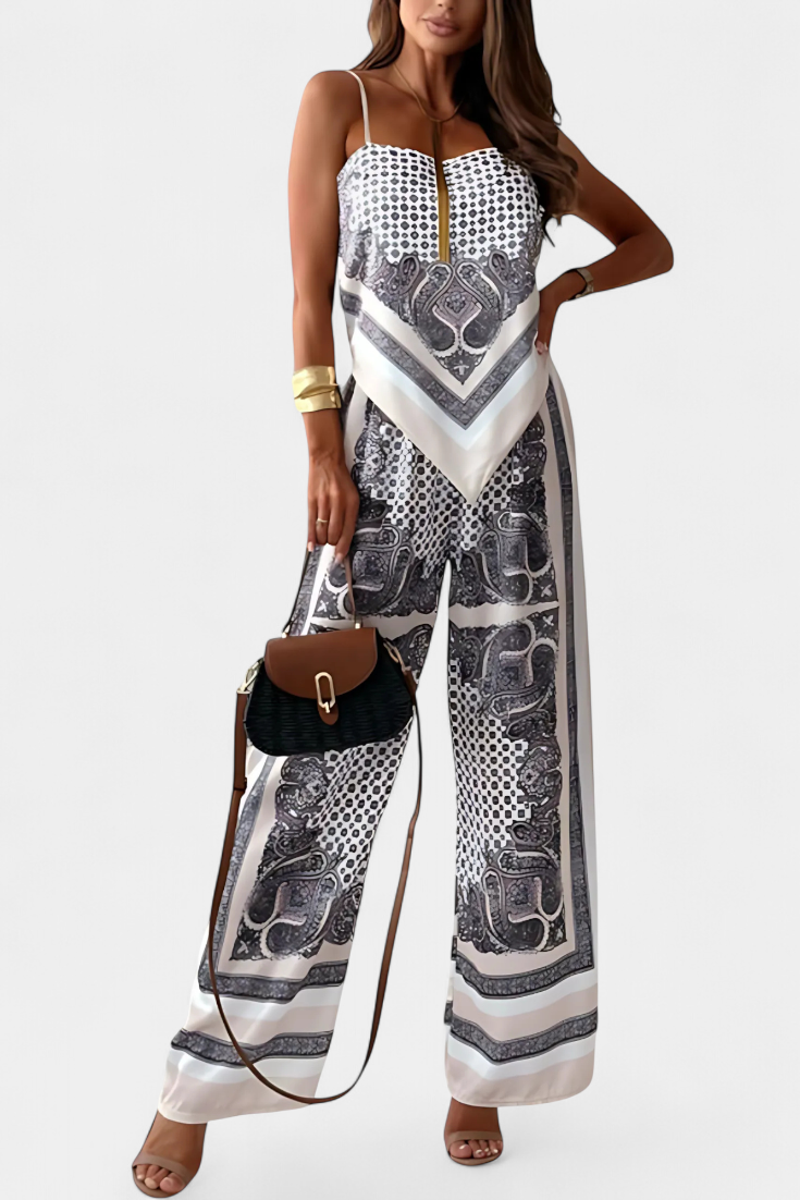 Leonie Completo Paisley con Spalline