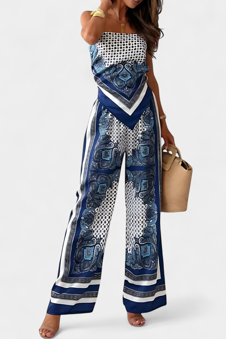 Leonie Completo Paisley con Spalline