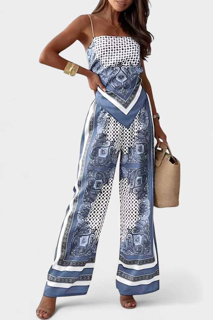 Leonie Completo Paisley con Spalline