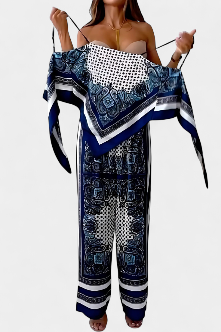 Leonie Completo Paisley con Spalline