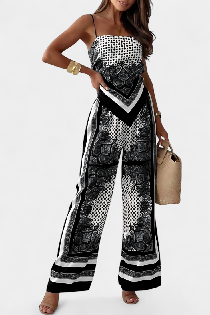 Leonie Completo Paisley con Spalline