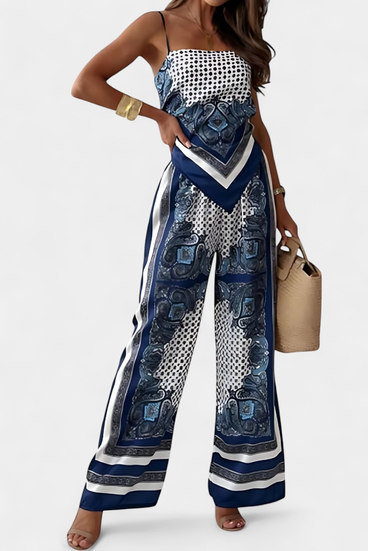 Leonie Completo Paisley con Spalline