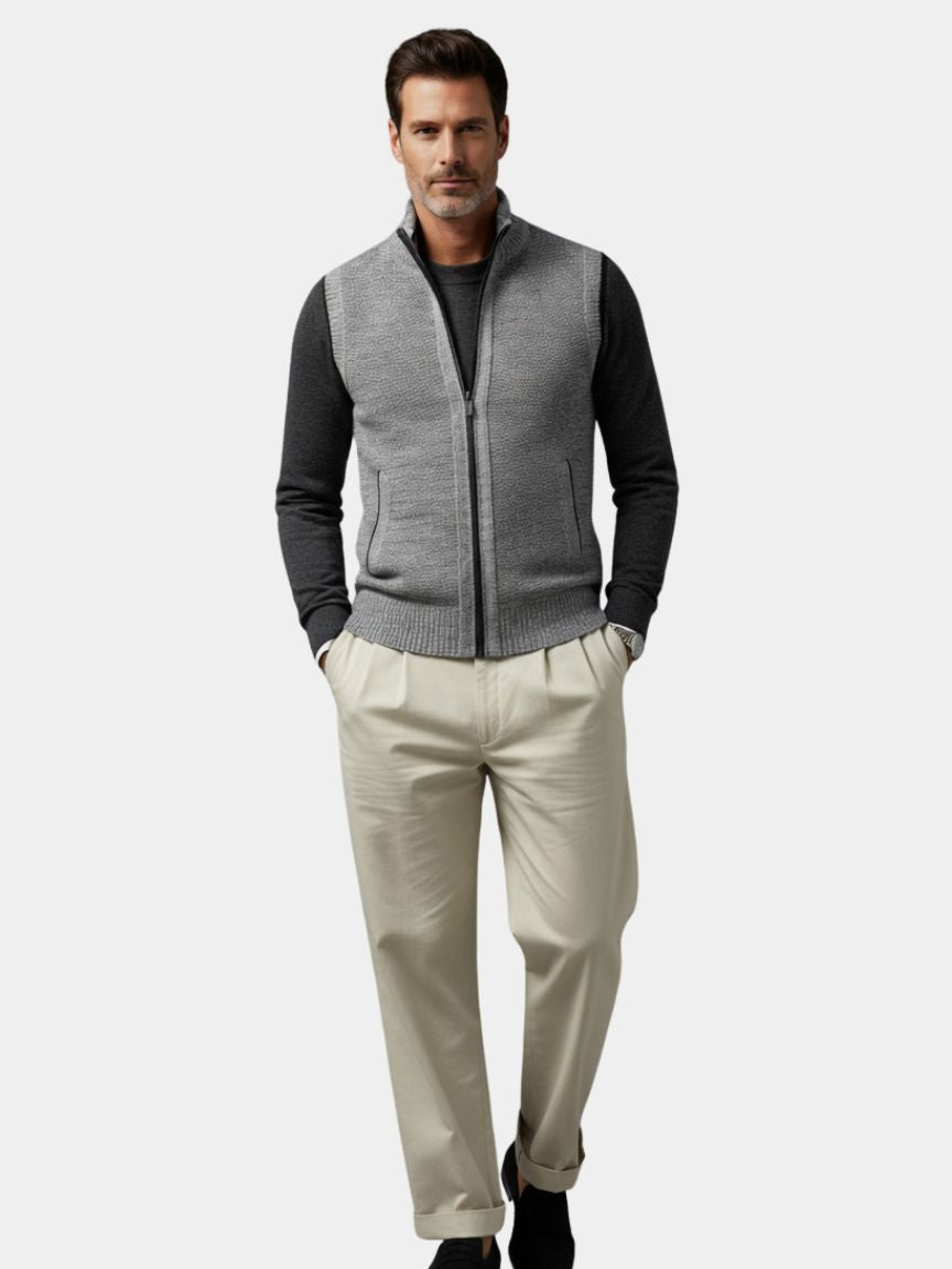 Gilet Elegante con Zip Intera - Milano Essenza