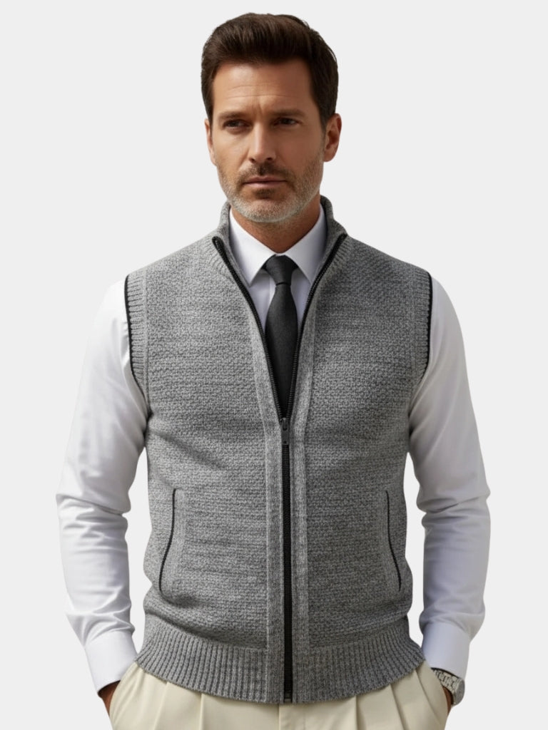 Gilet Elegante con Zip Intera - Milano Essenza