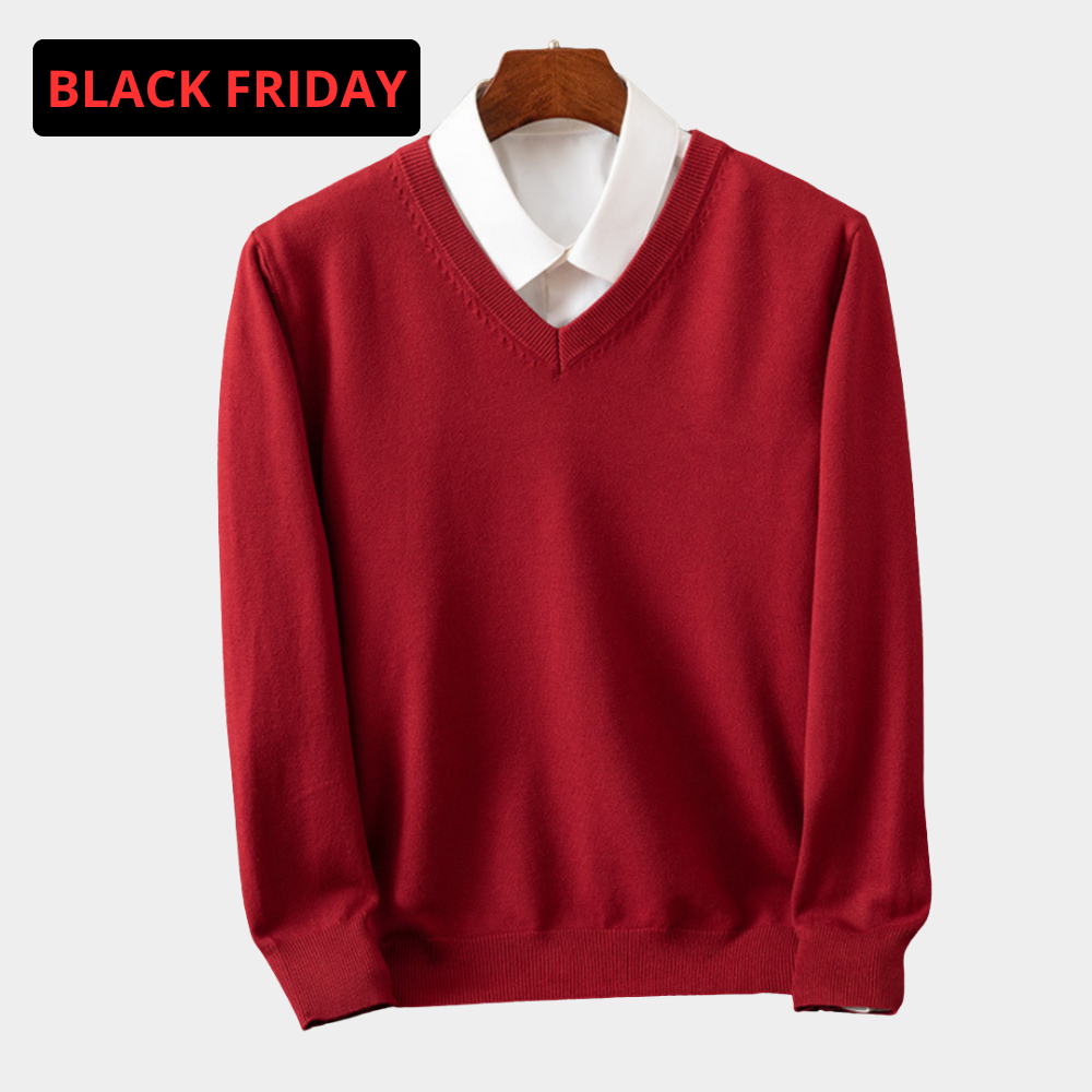 Bexford | Maglione a V in Pura Lana per Uomini