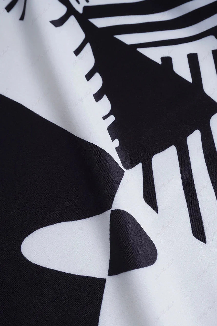 Basilisa Set di Pantaloni Larghi con Stampa Graffiti