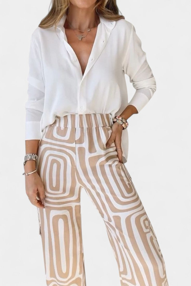 Calla Completo di Due Pezzi a Manica Lunga