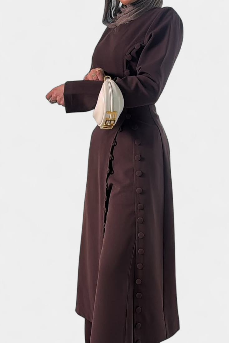 Melissa Set Casual Morbido con Blusa a Bottoni e Pantaloni Lunghi