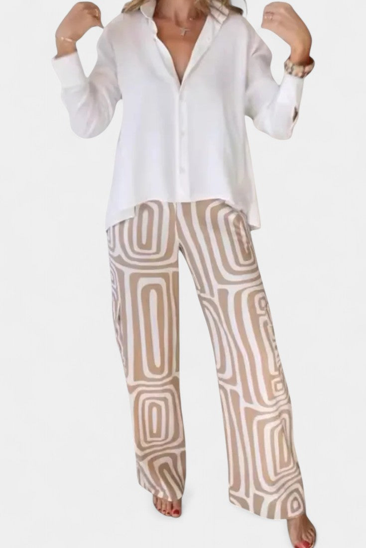 Calla Completo di Due Pezzi a Manica Lunga