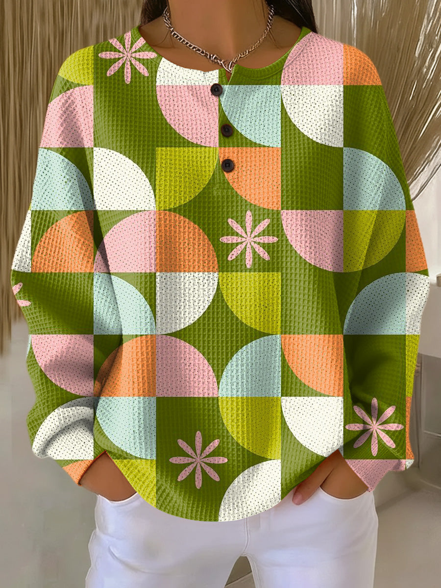 Saga | Maglione con Motivo Astratto a Righe