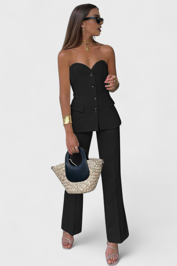 Paesha Completo Rilassato Senza Maniche e Gamba Larga