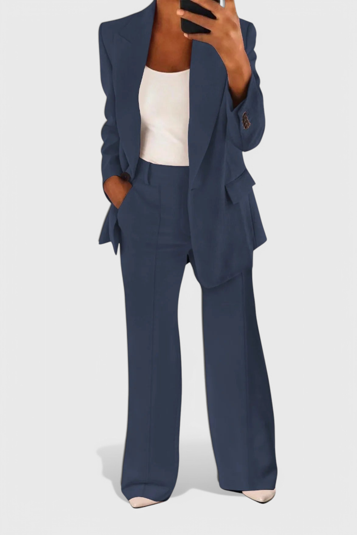 Kaia Completo Lucido di 2 Pezzi per il Lavoro e Oltre