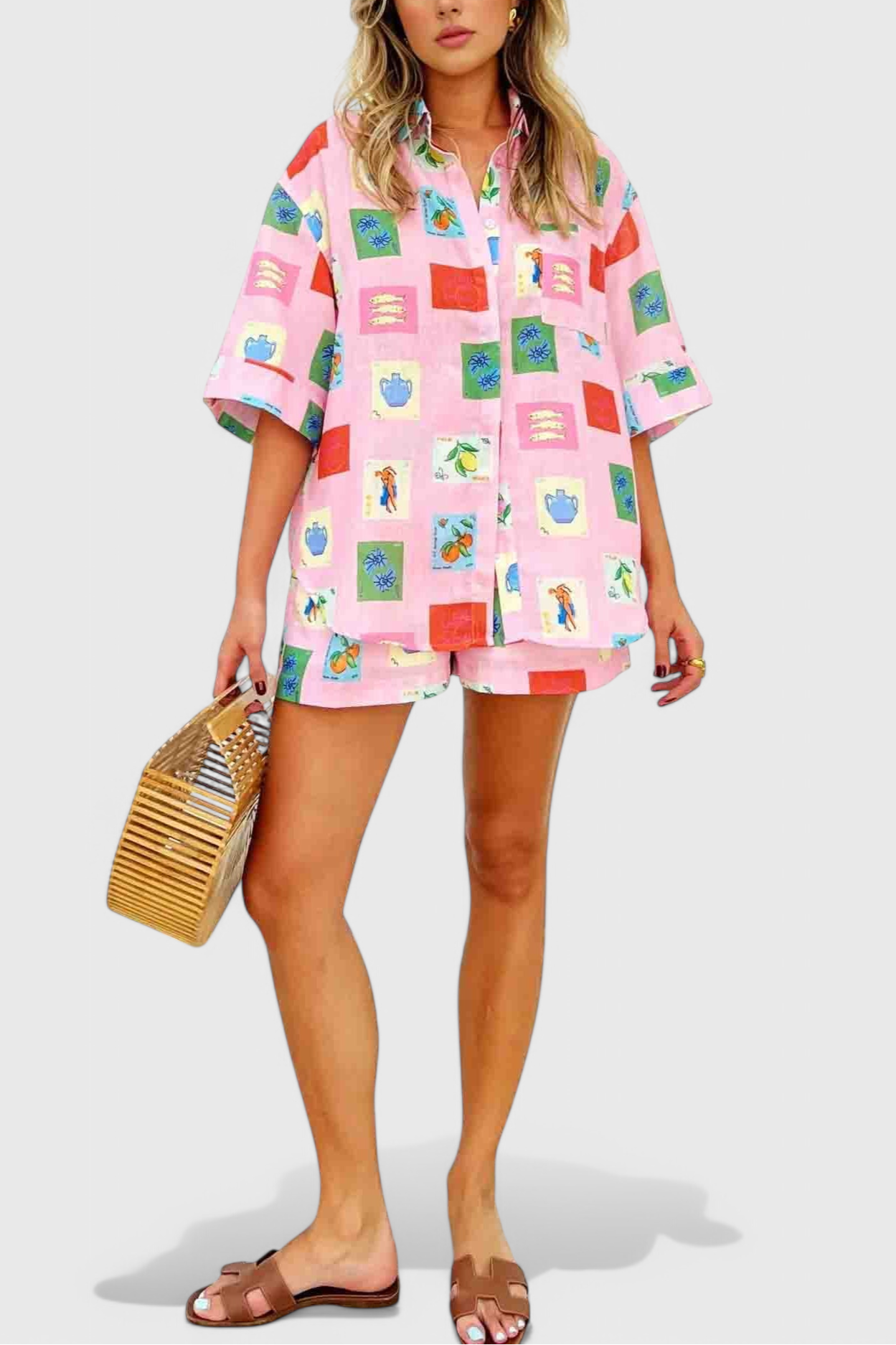 Paula Completo Stampa Rosa