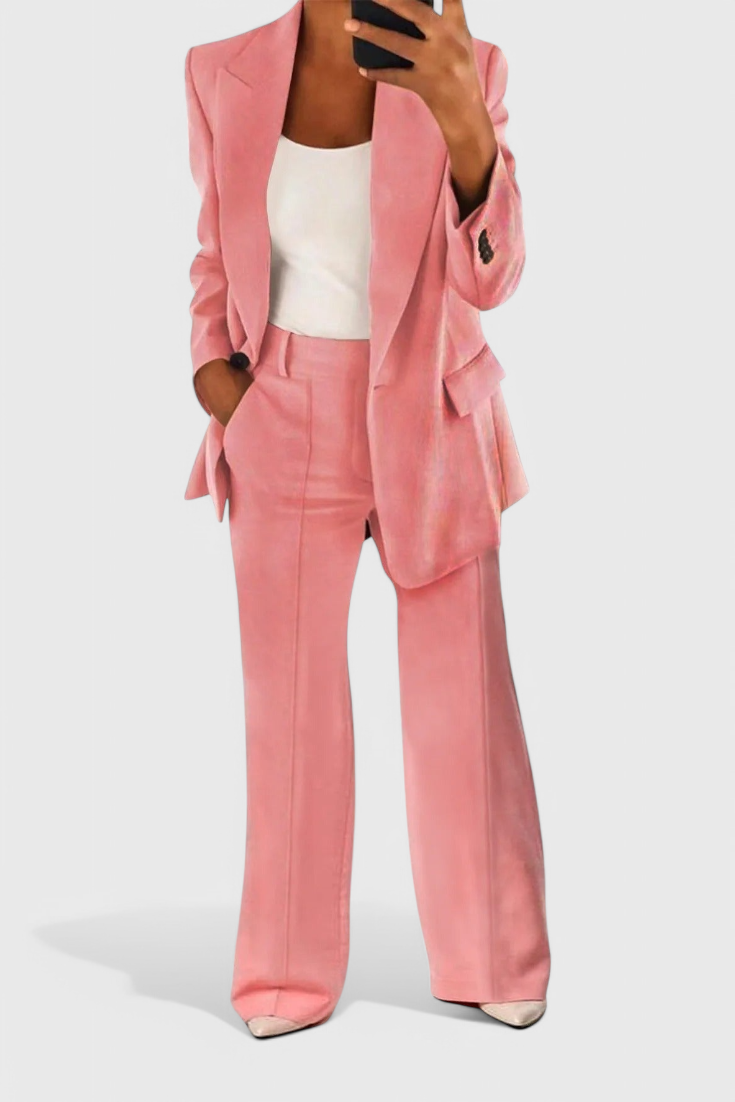 Kaia Completo Lucido di 2 Pezzi per il Lavoro e Oltre