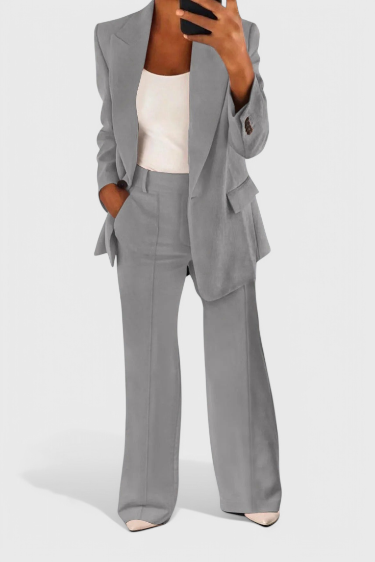 Kaia Completo Lucido di 2 Pezzi per il Lavoro e Oltre