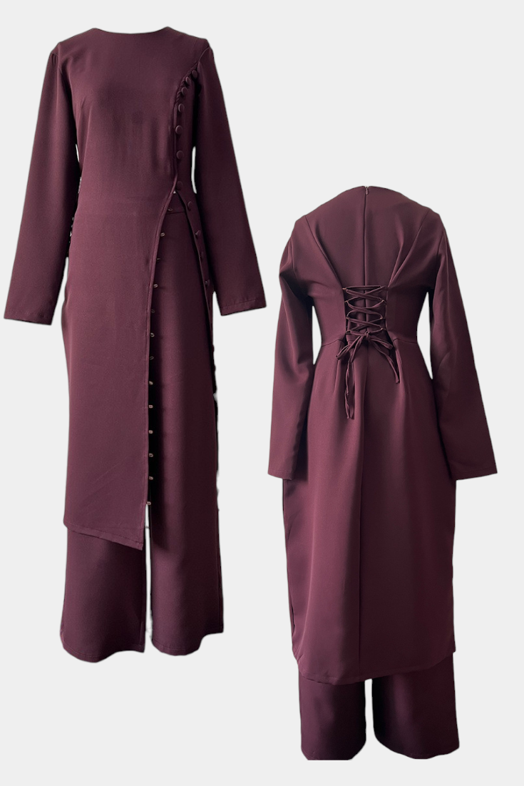 Melissa Set Casual Morbido con Blusa a Bottoni e Pantaloni Lunghi