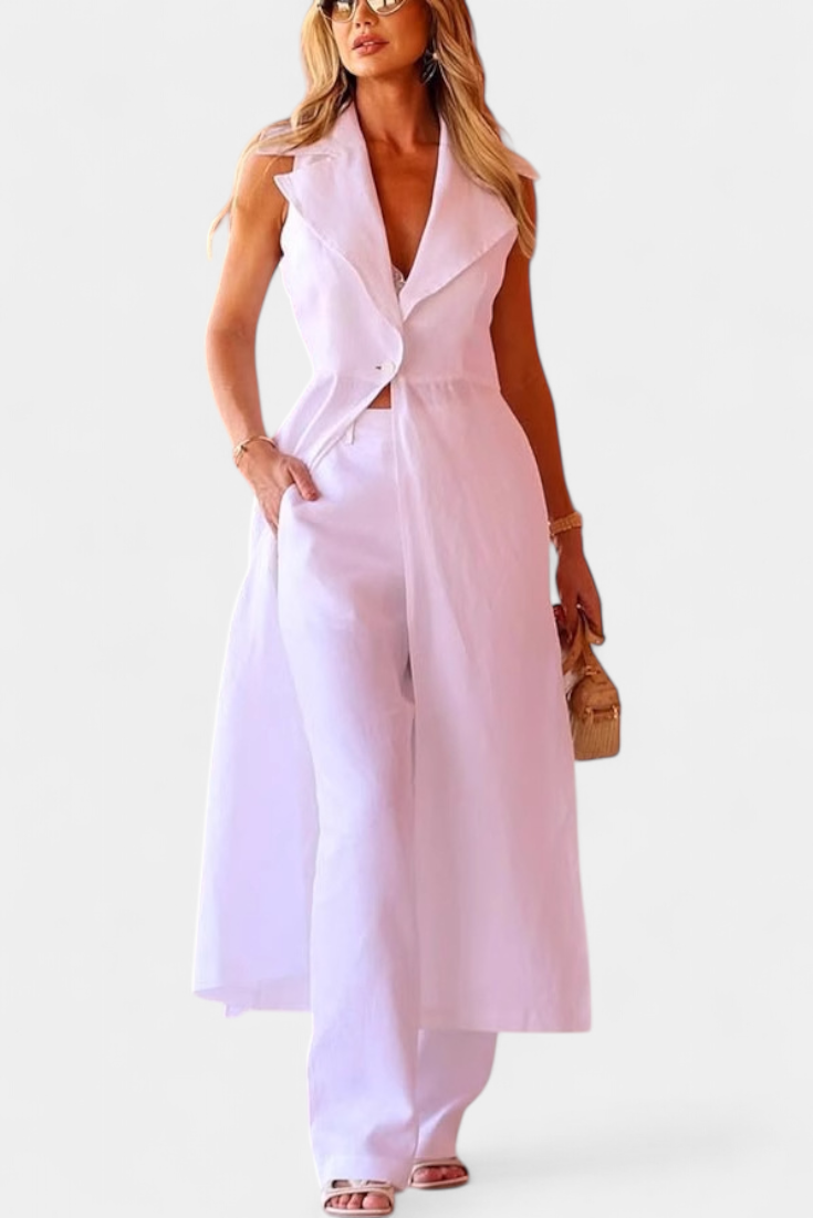 Eider Completo con Gilet Lungo e Pantaloni Dritti