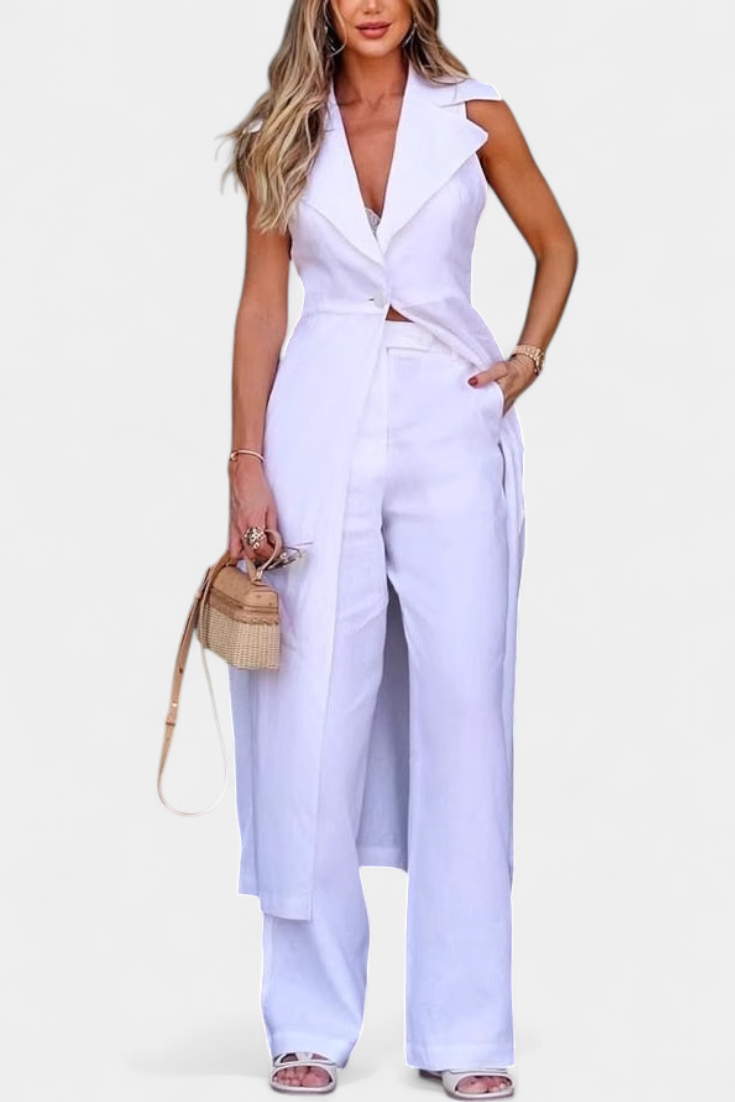 Eider Completo con Gilet Lungo e Pantaloni Dritti