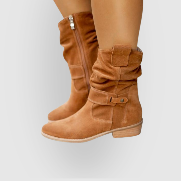 Patricia | Stivaletti alla Caviglia in Suede Relaxed