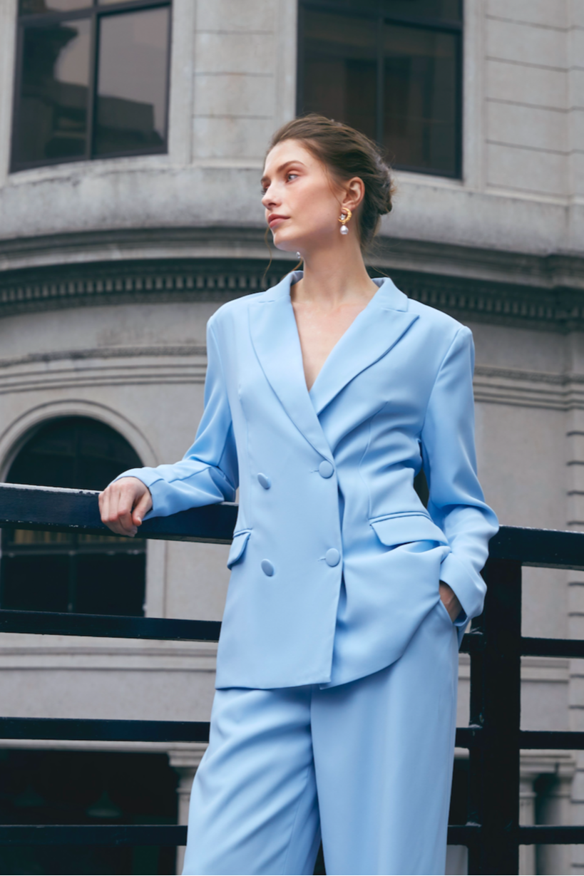 Julia Completo Urbano di Blazer e Pantaloni a Taglio Regolare