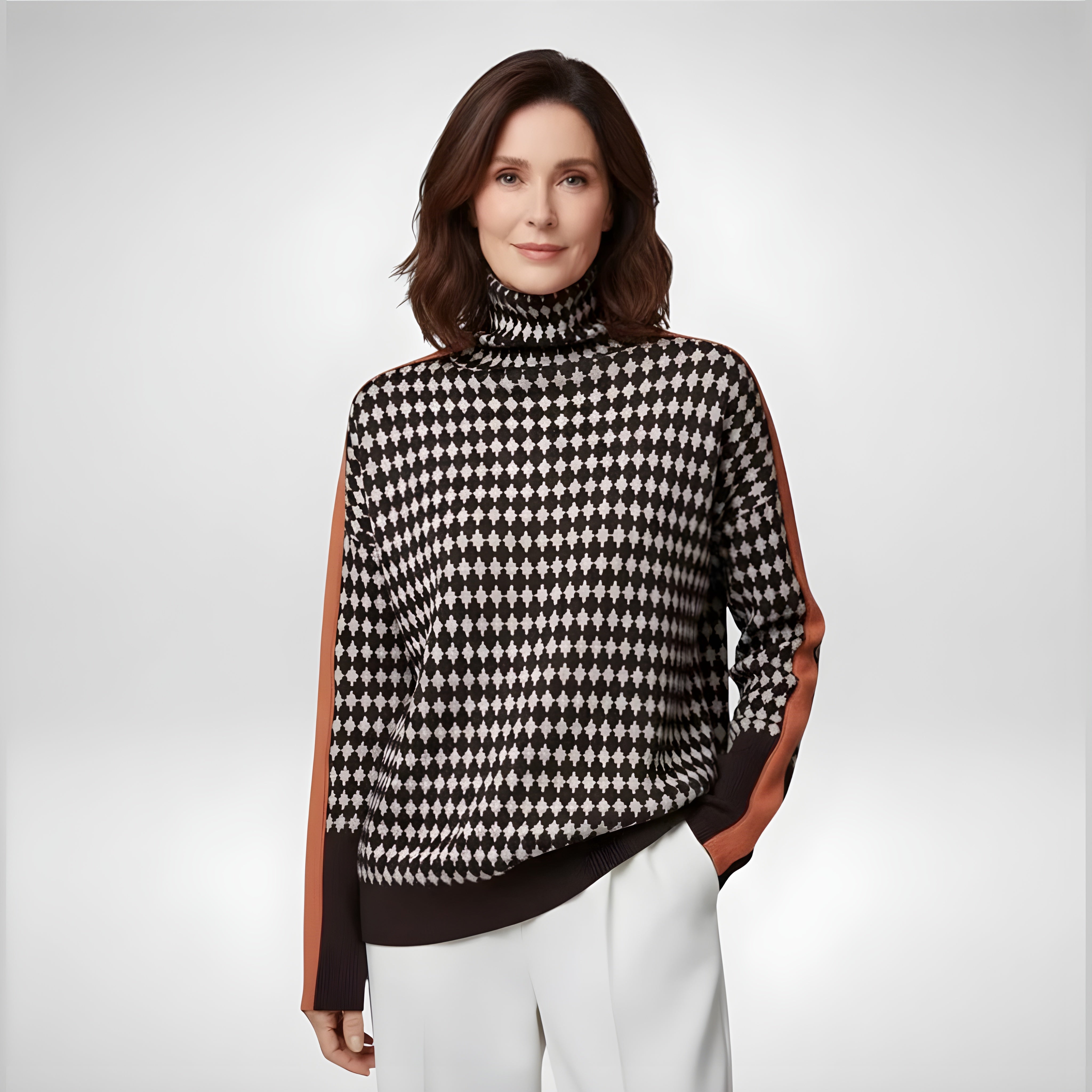 Noémie | Maglione Pied-de-Poule Moderno e Confortevole