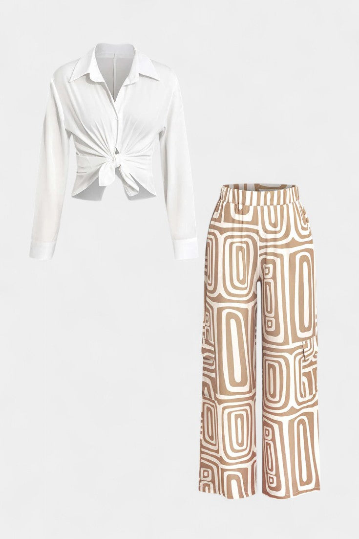 Calla Completo di Due Pezzi a Manica Lunga