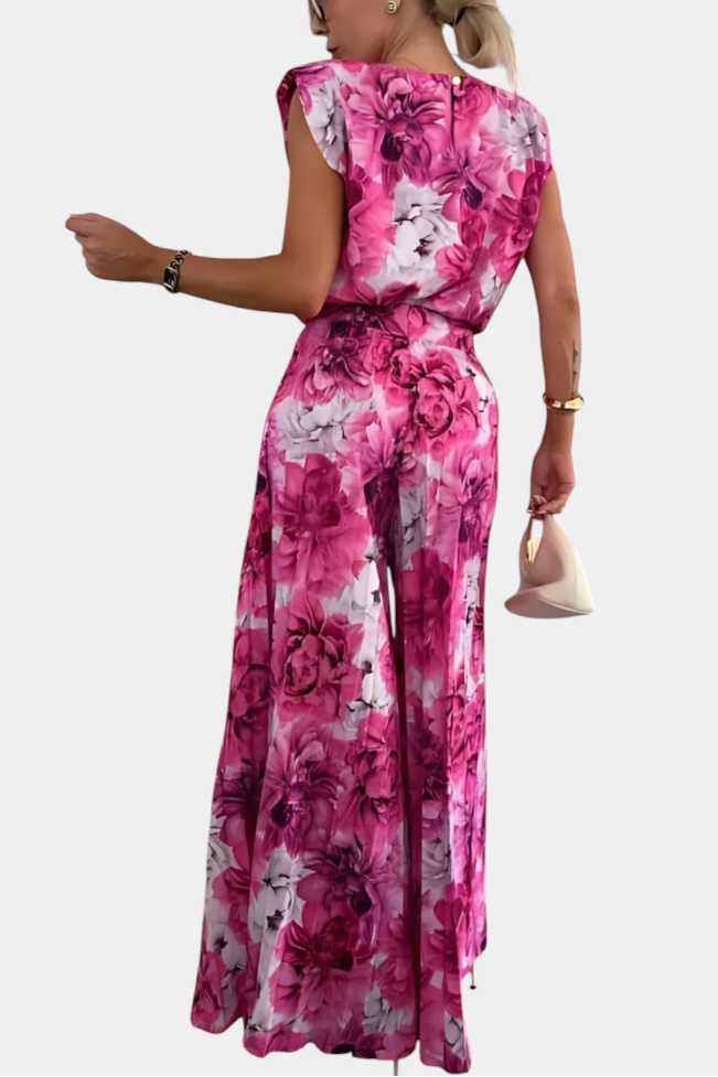 Liora Set di Due Pezzi con Top Strutturato e Pantaloni Plissettati