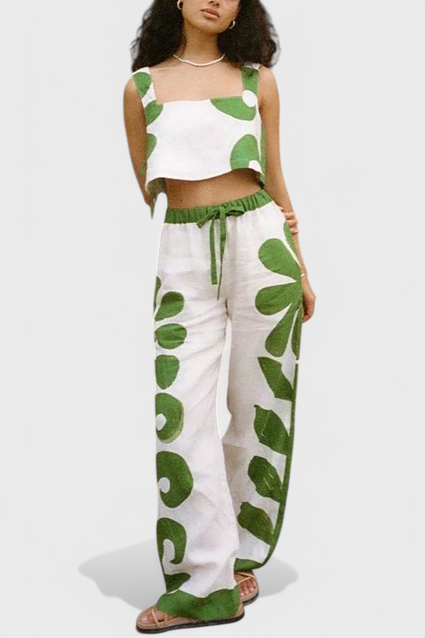 Serafina Set Senza Maniche Florale Boho