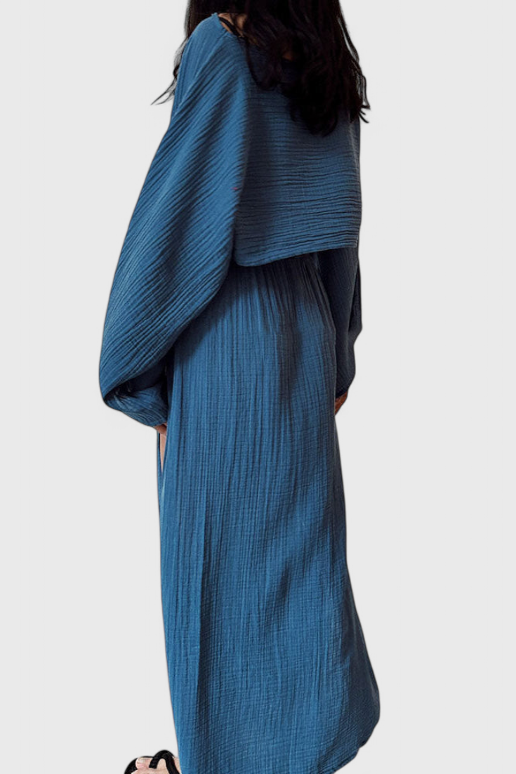 Martha Completo di Due Pezzi con Gonna a Spacco Alto