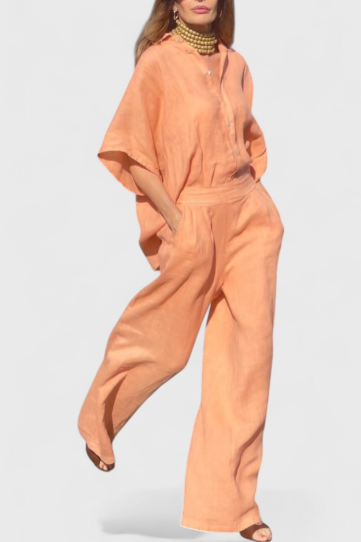 Completo Casual Estivo in Cotone-Lino Adesua