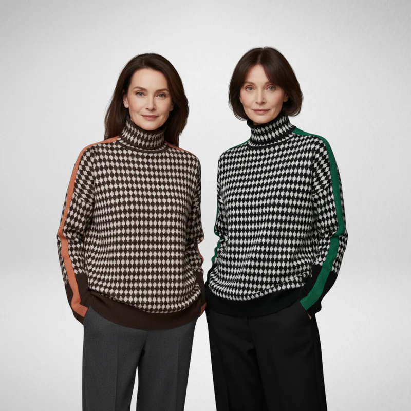 Noémie | Maglione Pied-de-Poule Moderno e Confortevole