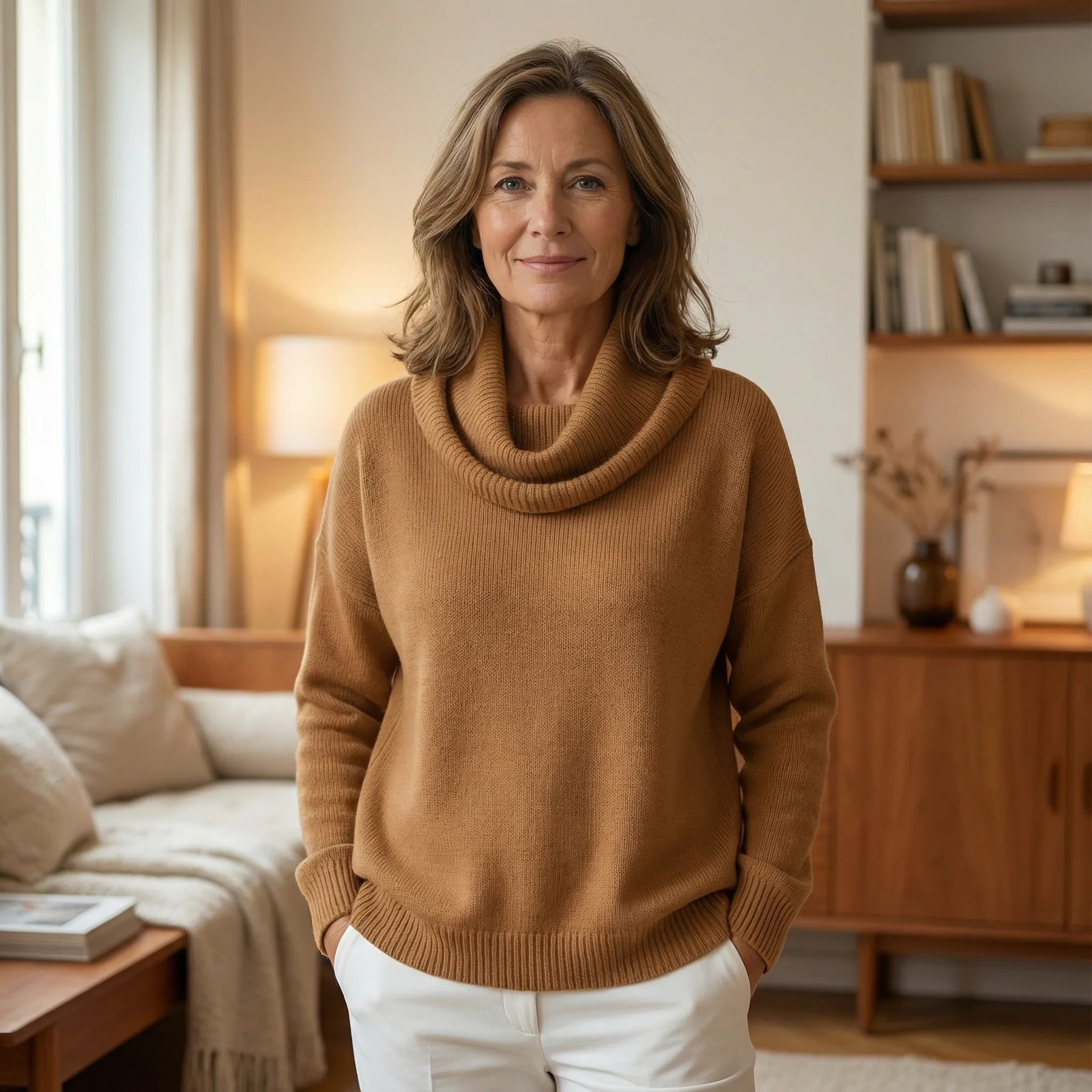 Tess | Maglione Morbido con Collo Drappeggiato