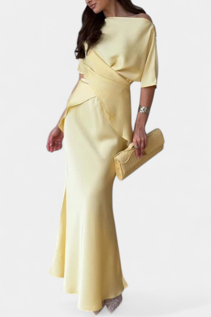 Veleda Completo con Top a Spalline Incrociate e Gonna Fluida