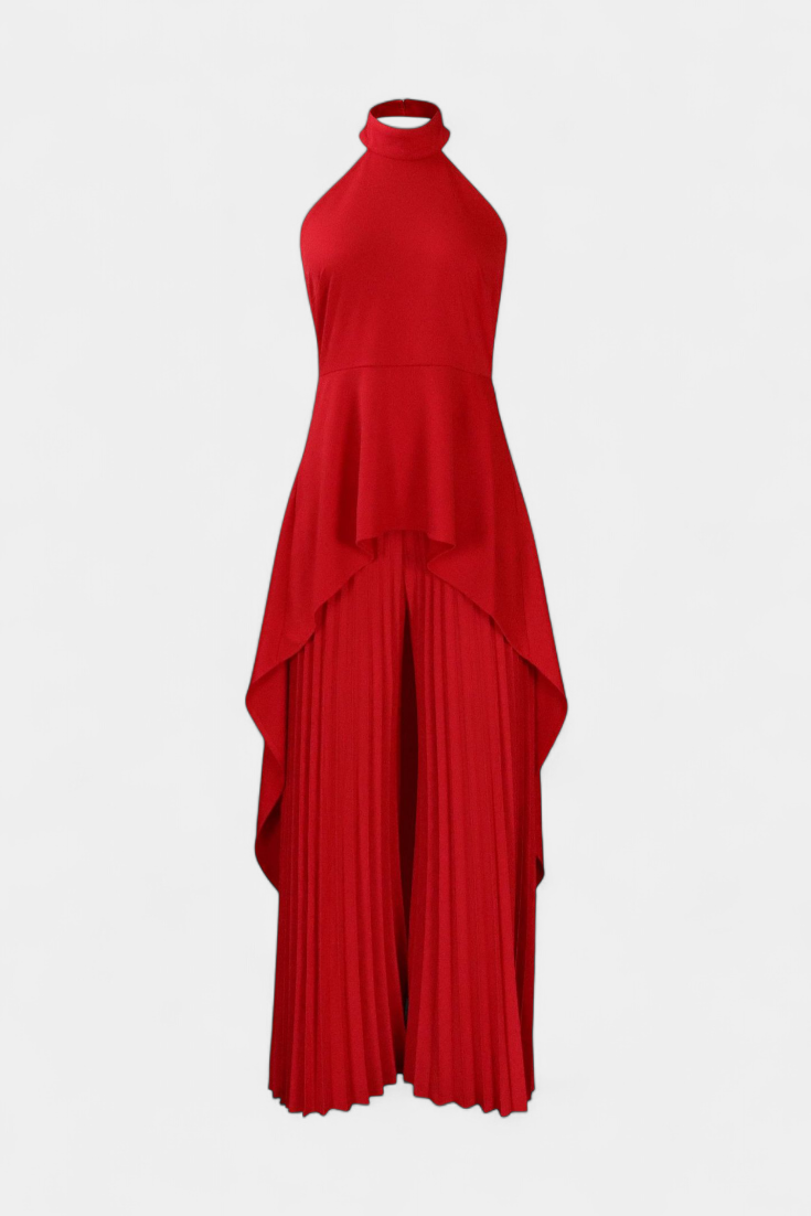 Chrysoula Completo Asimmetrico con Pantaloni Plissettati