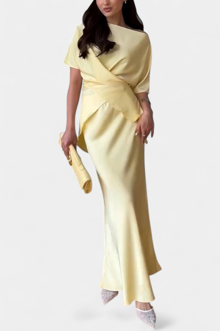 Veleda Completo con Top a Spalline Incrociate e Gonna Fluida