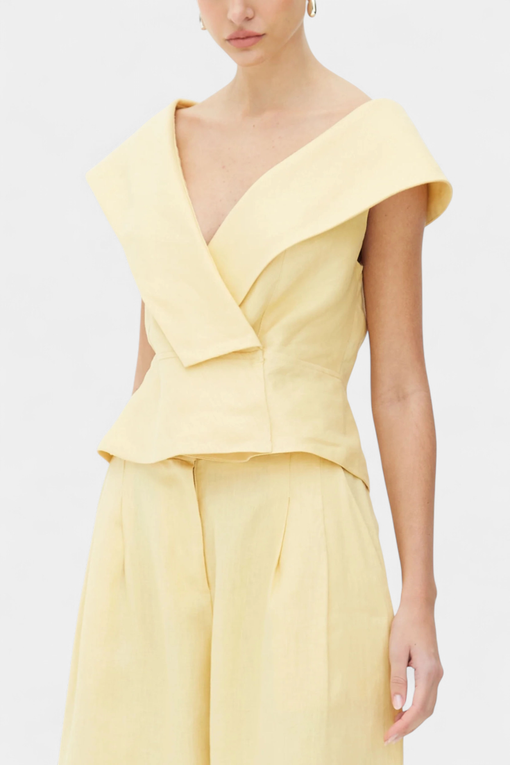 Hayden Completo Top Asimmetrico e Pantaloni Palazzo