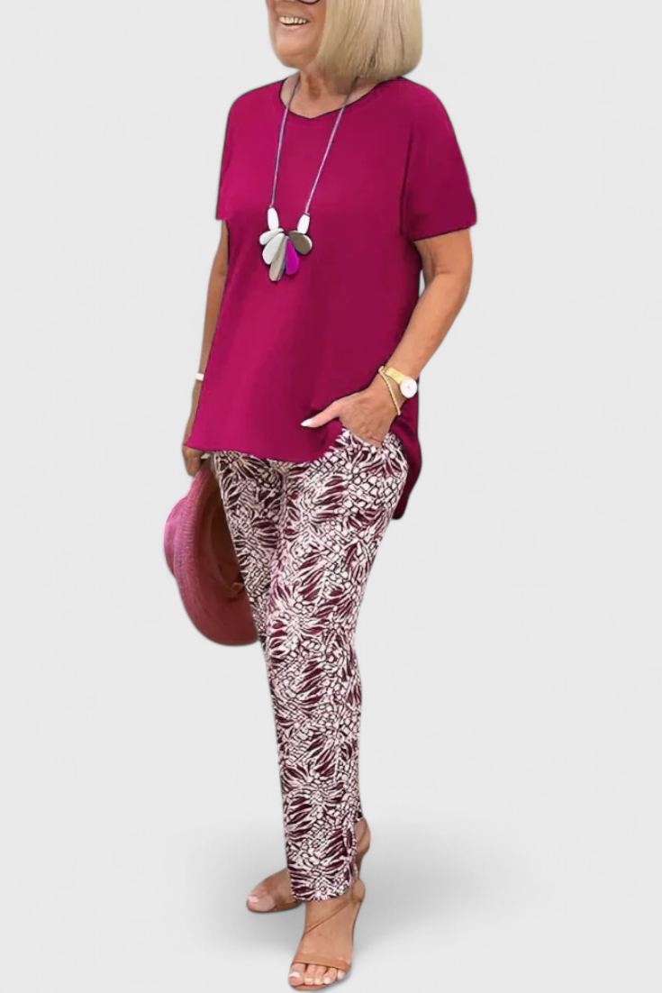 Candelaria Completo Elegante di Due Pezzi con Taglio Strutturato