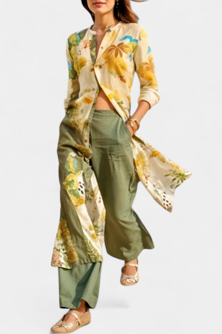 Melvina Completo Coordinato in Lino dallo Stile Senza Tempo