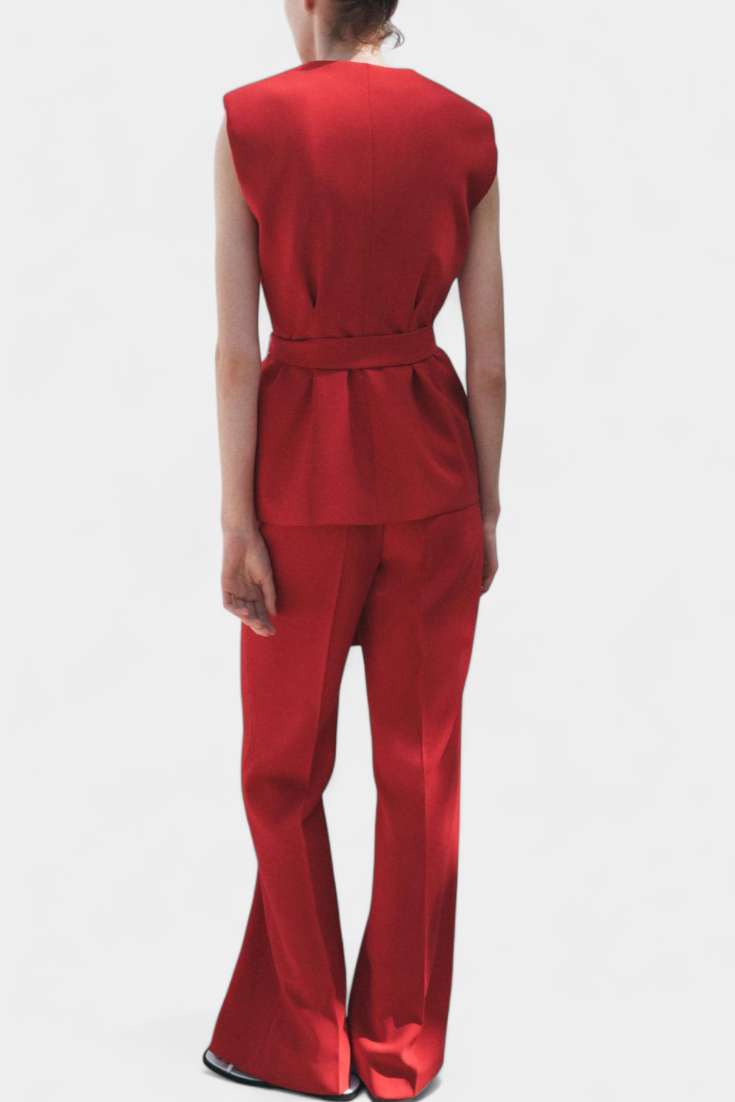 Carlen Completo Classico con Gilet e Pantaloni a Gamba Larga