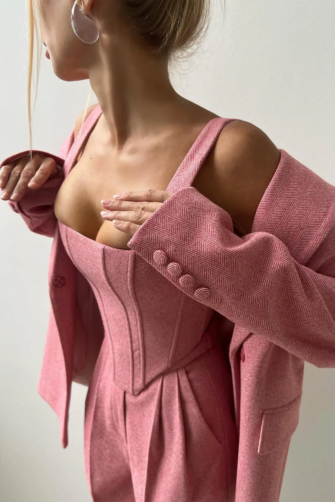 Dolce - Completo di Tre Pezzi con Blazer a Doppio Petto