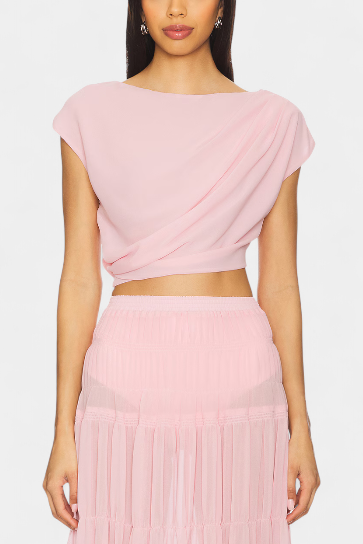 Gonna Nalia in Chiffon con Vita Elastica e Strati Fluttuanti