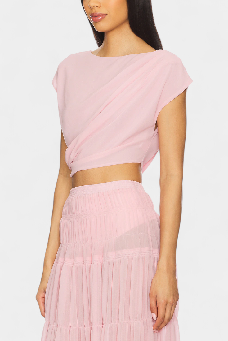 Gonna Nalia in Chiffon con Vita Elastica e Strati Fluttuanti