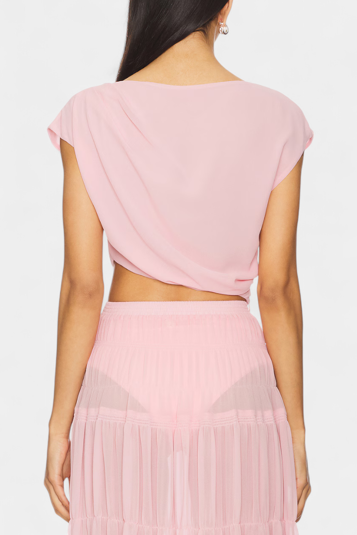 Gonna Nalia in Chiffon con Vita Elastica e Strati Fluttuanti